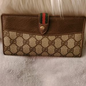 Authentic Gucci Long wallet Sherry Webline